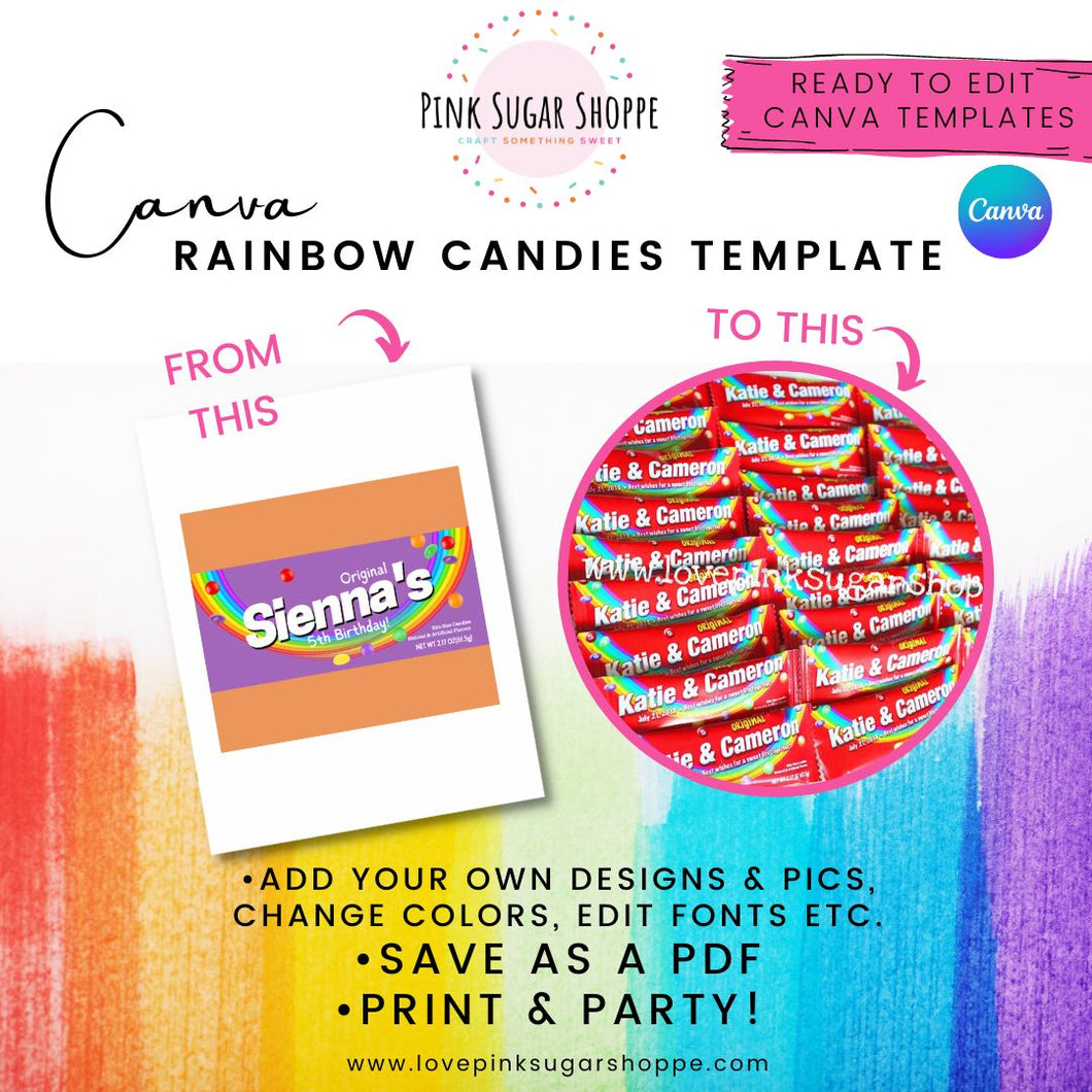 Custom Rainbow Candy Template